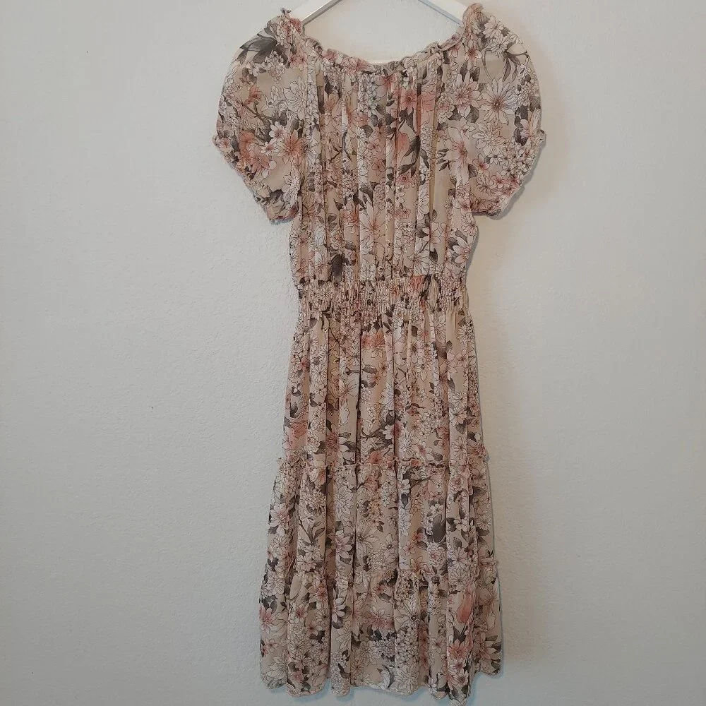 Kate & Lily Floral Smocked Midi Dress | Size 6 - Picture 3 of 9